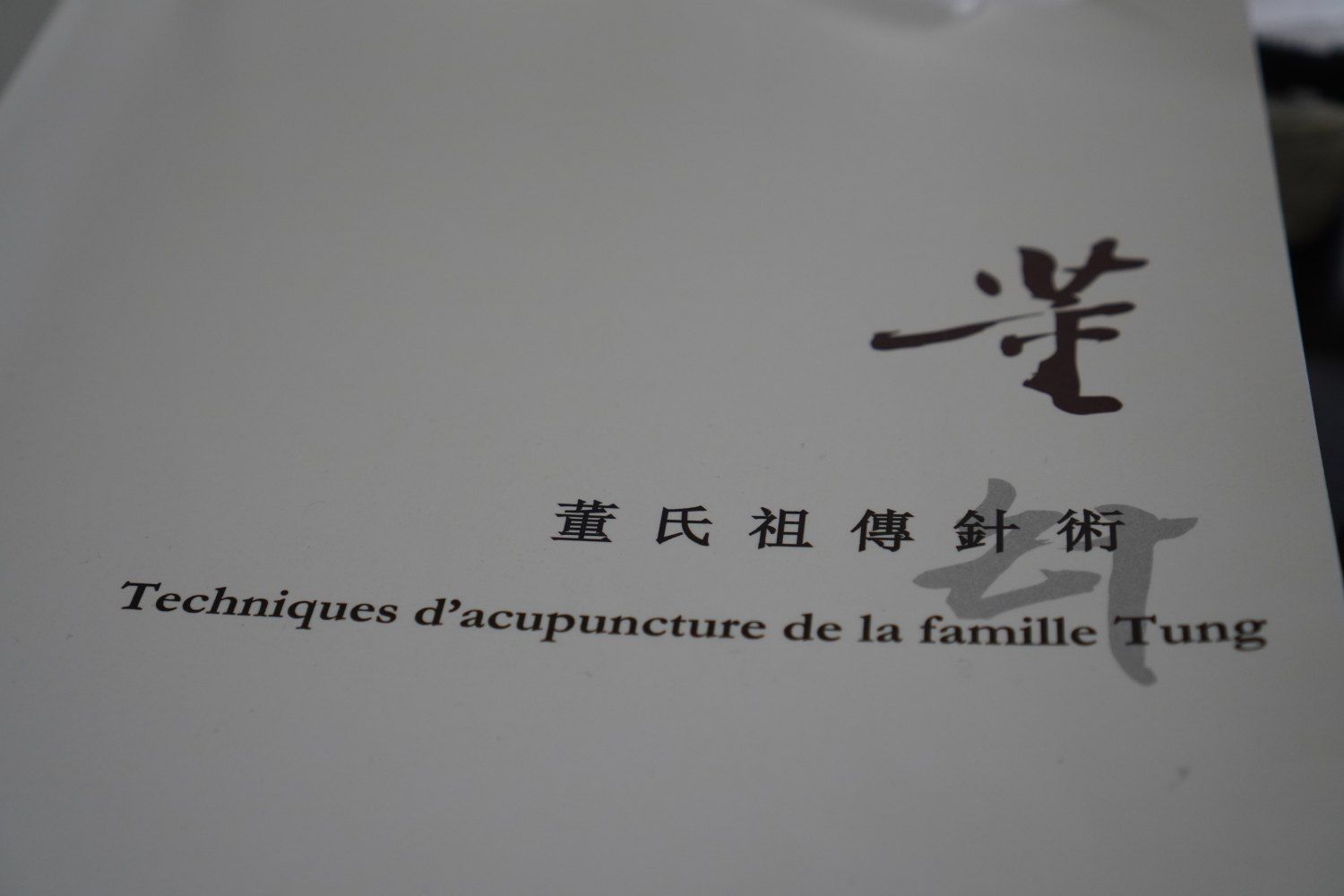 Techniques d’acupuncture de la famille Tung — l’ouvrage papier