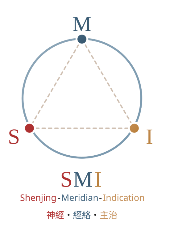 The three principles of the SMI Method: Shénjīng, Meridian, Indication